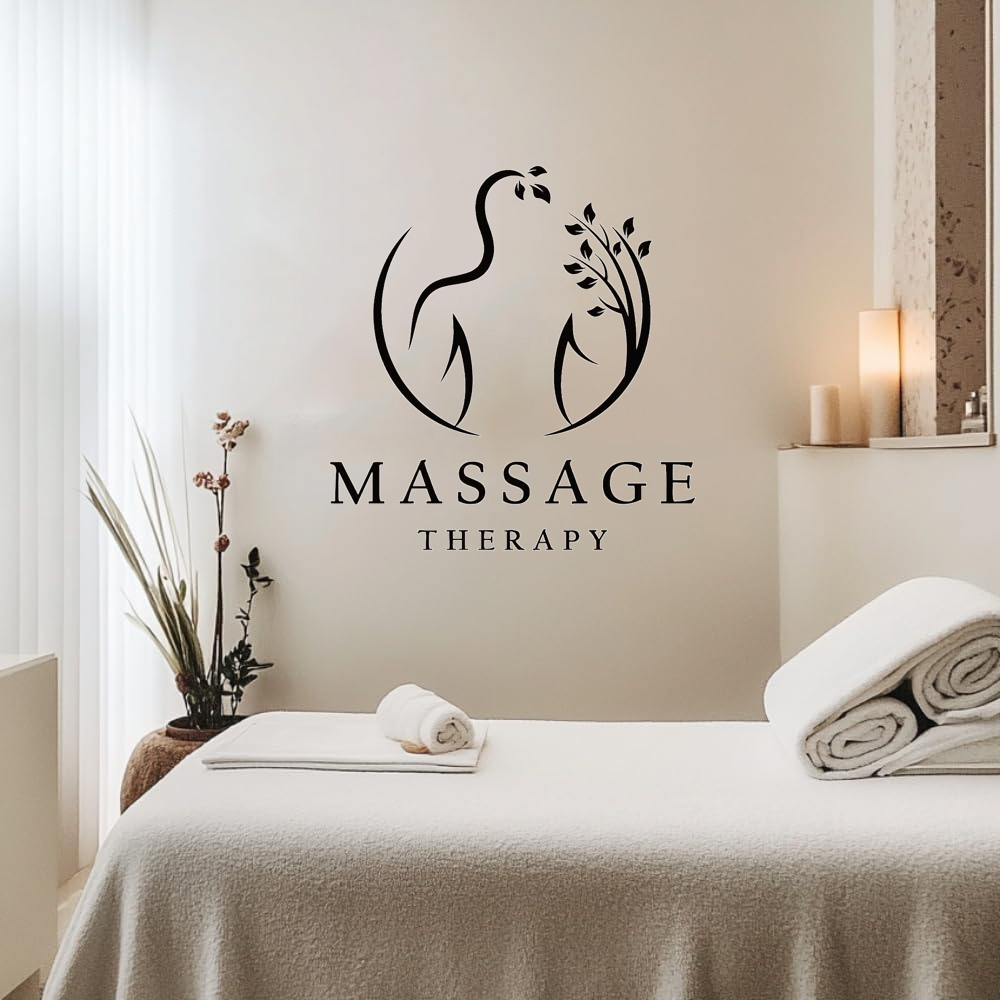 Wellness Spa And Salon - Massage Therapy Vinyl Wall Decal for