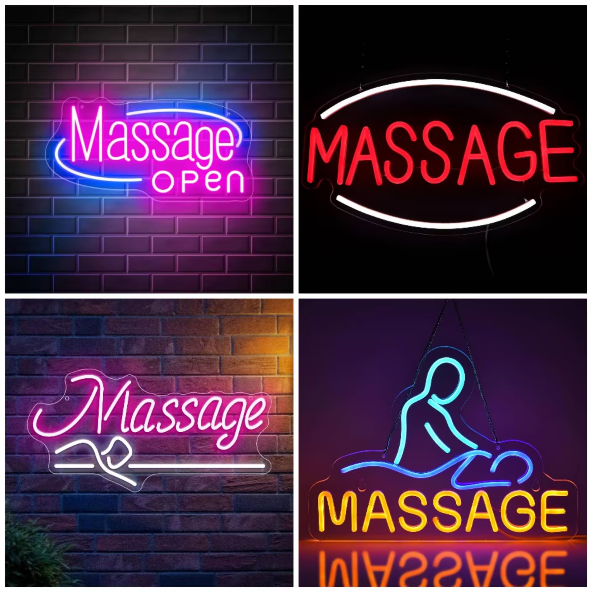Massage Spa Open LED Neon Sign - Wellness Spa And Salon review and price