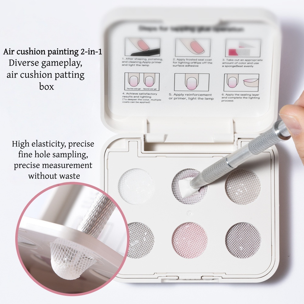 New 6 Color Cushion Nail Art S - Waxing Kit Home review and price